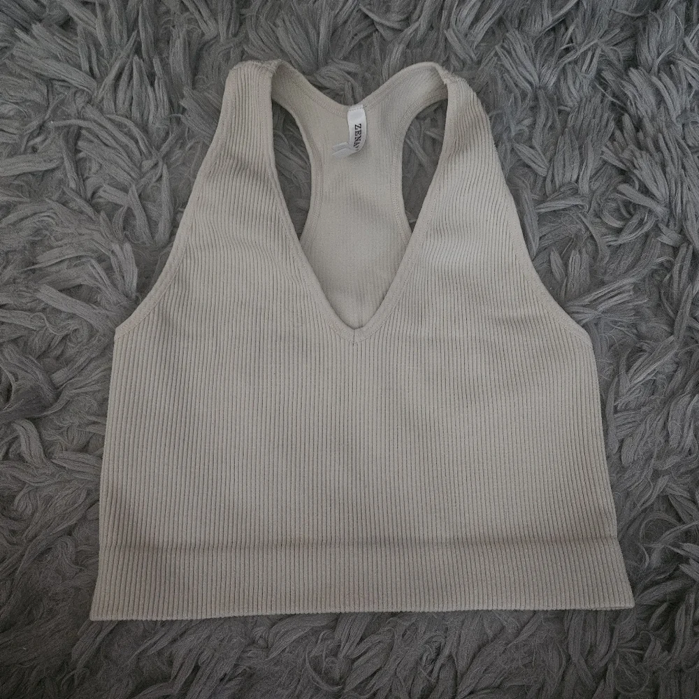 Zenana Ribbed Racerback Tank Top - Picture 1 of 4